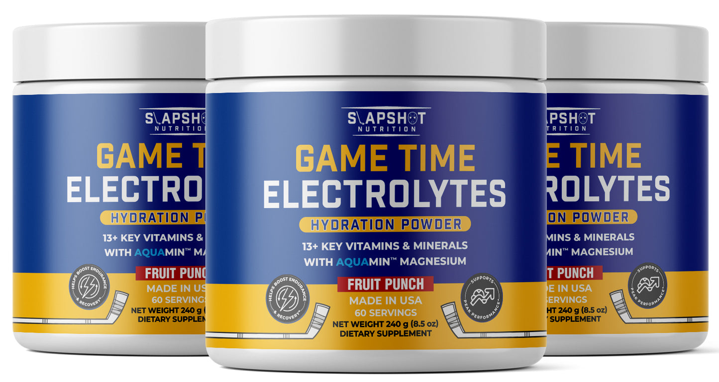Game Time Electrolytes - Hydration Powder w/ AQUAMIN™ Magnesium (Fruit Punch)