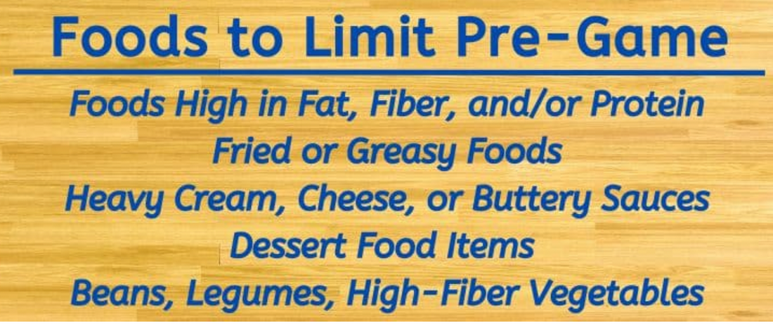 Limit Line Food Foods to Limit in the Pre-Game Meal – Slapshot Nutrition