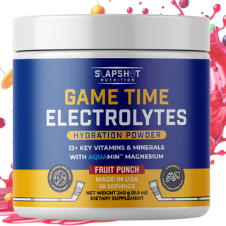 Game Time Electrolytes - Hydration Powder w/ AQUAMIN™ Magnesium (Fruit Punch)